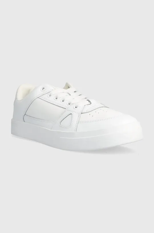 Δερμάτινα αθλητικά παπούτσια Tommy Jeans TJM VULCANIZED FOXING FLAG λευκό