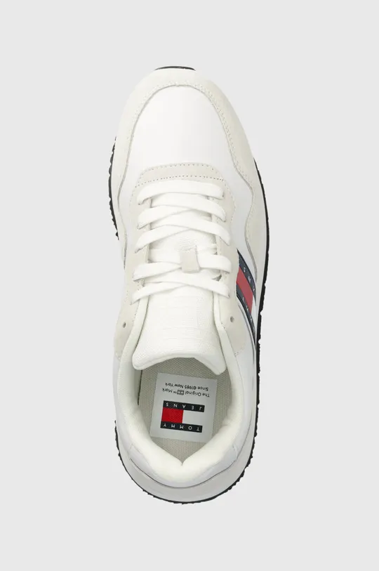 biały Tommy Jeans sneakersy skórzane TJM MODERN RUNNER