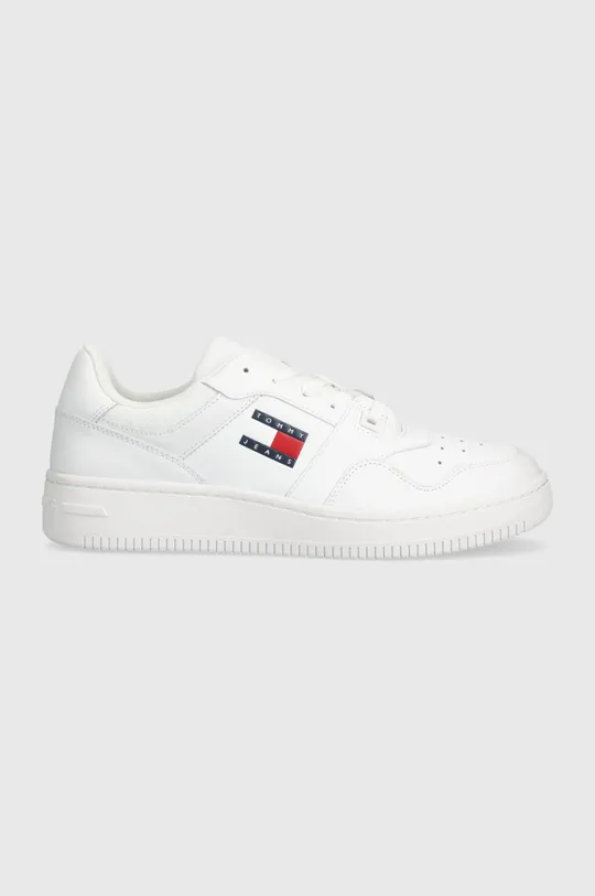 λευκό Δερμάτινα αθλητικά παπούτσια Tommy Jeans TJM RETRO BASKET ESS Ανδρικά