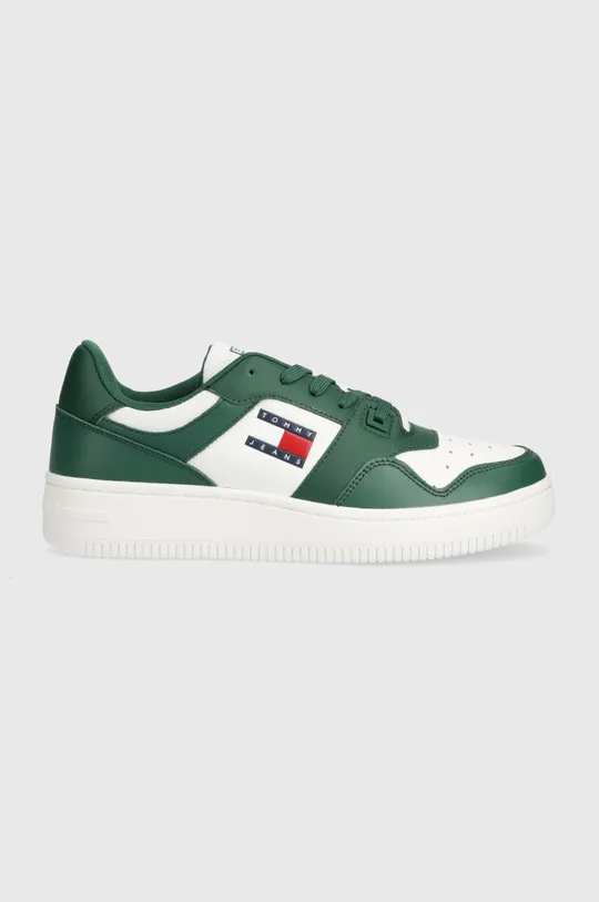 πράσινο Δερμάτινα αθλητικά παπούτσια Tommy Jeans TJM RETRO BASKET ESS Ανδρικά
