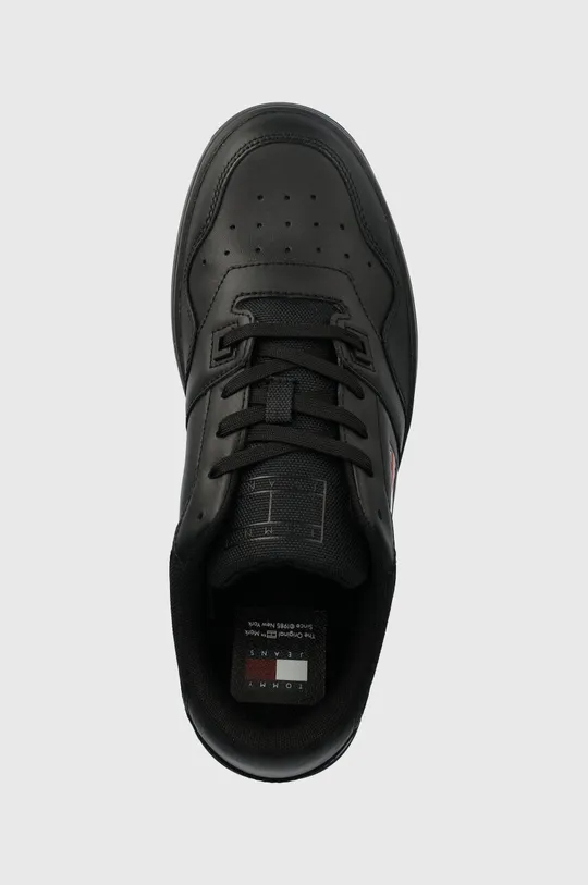 μαύρο Δερμάτινα αθλητικά παπούτσια Tommy Jeans TJM RETRO BASKET ESS