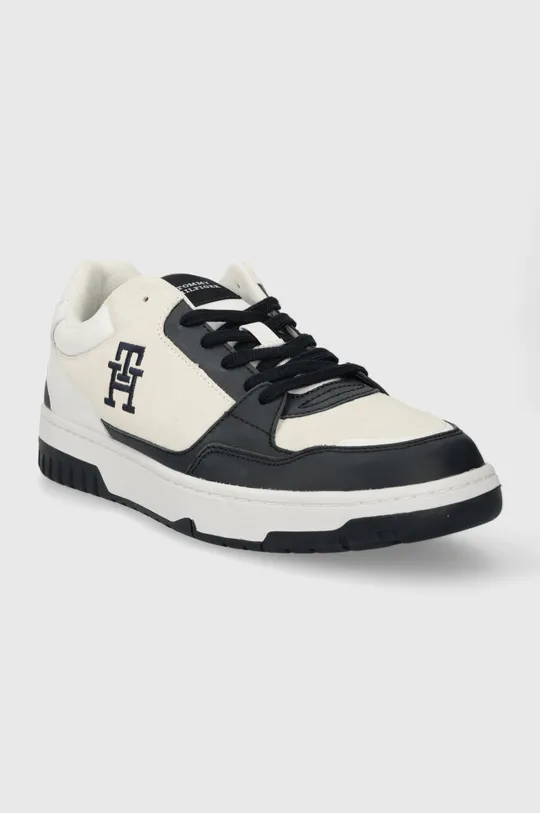 Tommy Hilfiger sneakers in pelle TH BASKET STREET SUEDE MIX blu navy