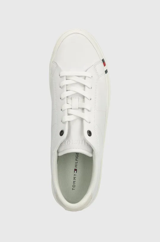λευκό Δερμάτινα αθλητικά παπούτσια Tommy Hilfiger THICK VULC LOW PREMIUM LTH