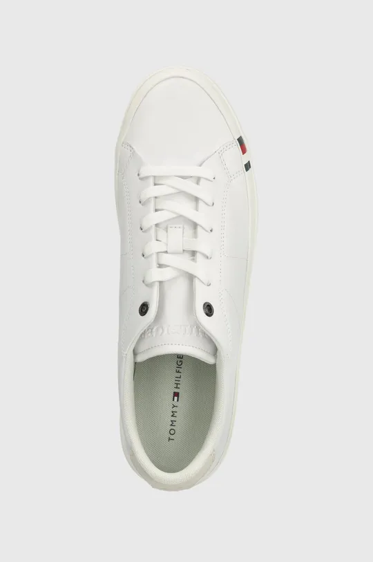 biela Kožené tenisky Tommy Hilfiger THICK VULC LOW PREMIUM LTH