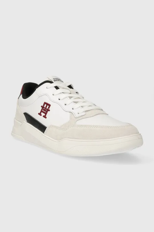 Tommy Hilfiger sneakers in pelle ELEVATED CUPSOLE LTH MIX bianco