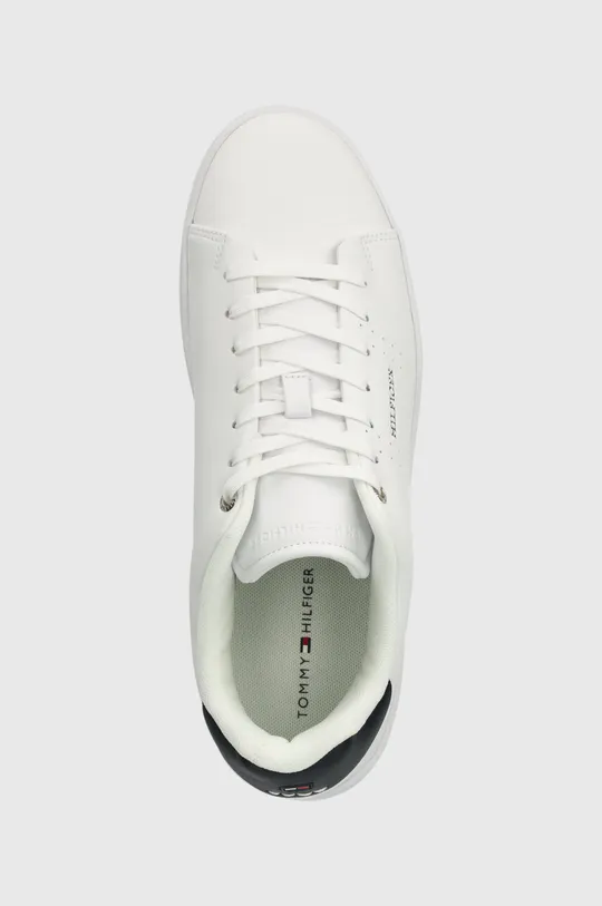 fehér Tommy Hilfiger bőr sportcipő COURT CUP LTH PERF DETAIL