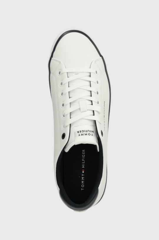 fehér Tommy Hilfiger bőr tornacipő TH HI VULC CORE LOW LEATHER ESS