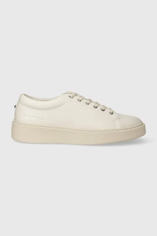 Karl Lagerfeld sneakersy skórzane FLINT niska biały KL53320A.011