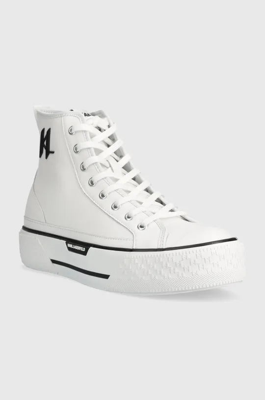 Δερμάτινα ελαφριά παπούτσια Karl Lagerfeld KAMPUS MAX KL λευκό