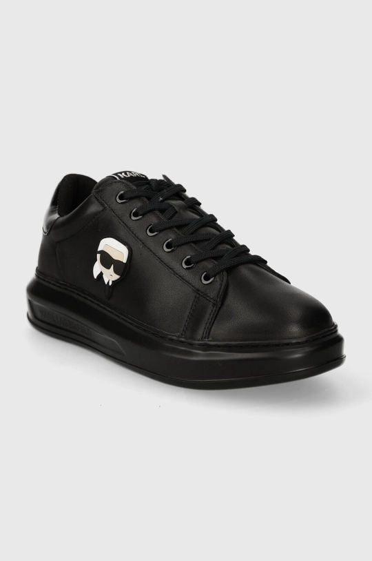 Karl Lagerfeld sneakersy skórzane KAPRI MENS czarny