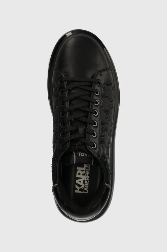 czarny Karl Lagerfeld sneakersy skórzane KAPRI KUSHION