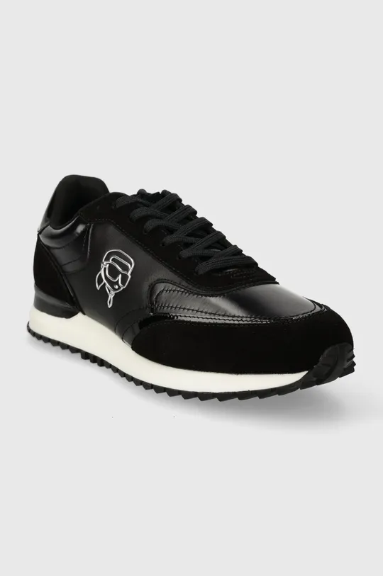 Δερμάτινα αθλητικά παπούτσια Karl Lagerfeld VELOCITOR II μαύρο