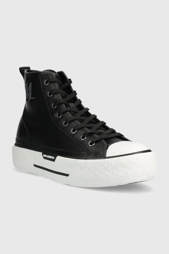 Karl Lagerfeld bőr sneaker KAMPUS MAX KL fekete