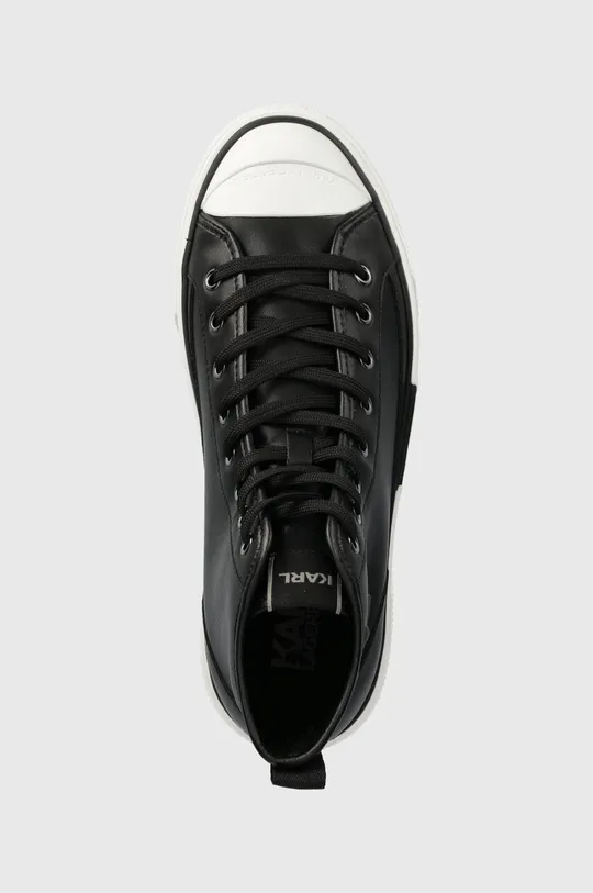 fekete Karl Lagerfeld bőr sneaker KAMPUS MAX KL