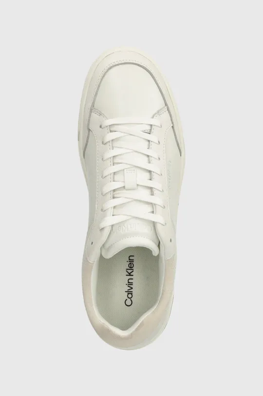 λευκό Δερμάτινα αθλητικά παπούτσια Calvin Klein LOW TOP LACE UP LTH