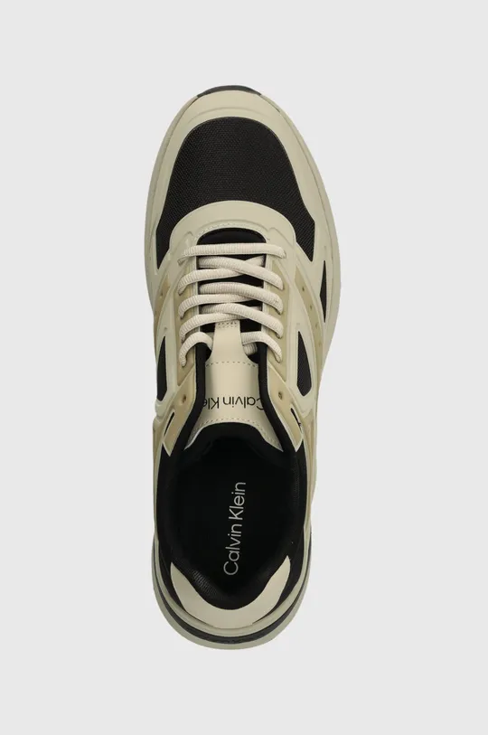 beżowy Calvin Klein sneakersy LOW TOP LACE UP