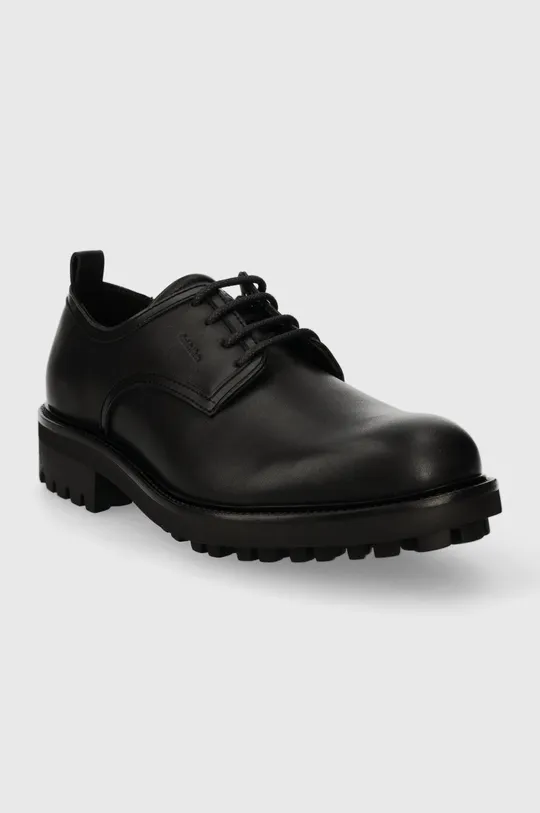 Δερμάτινα κλειστά παπούτσια Calvin Klein DERBY MIX μαύρο