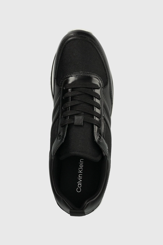 Αθλητικά Calvin Klein LOW TOP LACE UP JAQ MONO Πάνω μέρος: Υφαντικό υλικό, Φυσικό δέρμα Εσωτερικό: Υφαντικό υλικό Σόλα: Συνθετικό ύφασμα