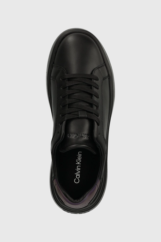 czarny Calvin Klein sneakersy skórzane LOW TOP LACE UP PET