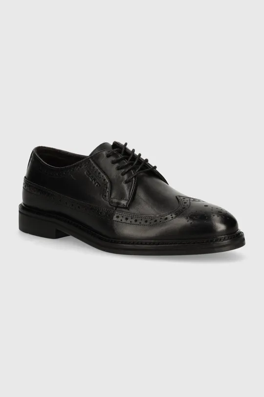 crna Kožne cipele Gant Bidford Muški