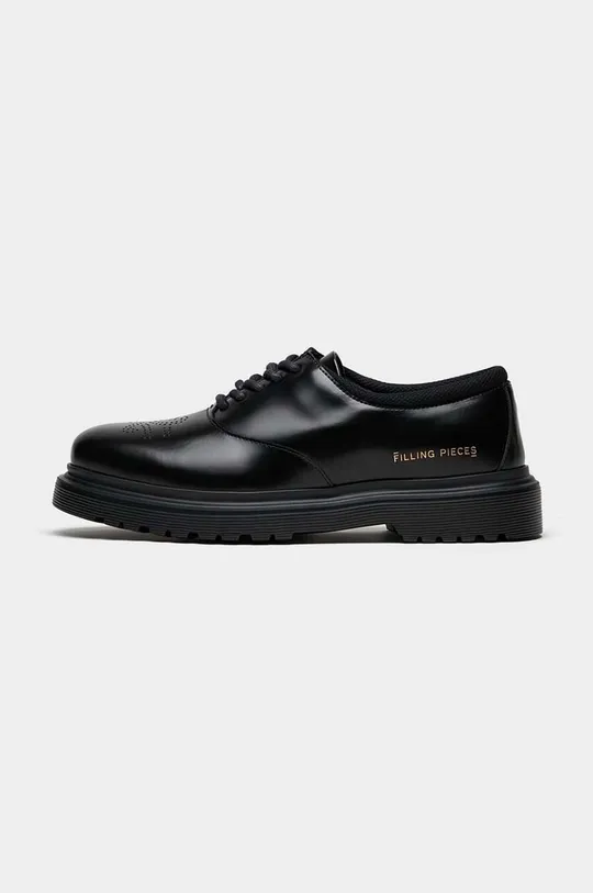 nero Filling Pieces scarpe in pelle Derby Gowtu Uomo