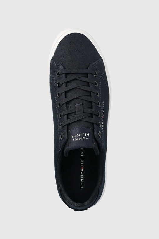 granatowy Tommy Hilfiger tenisówki TH HI VULC LOW CANVAS