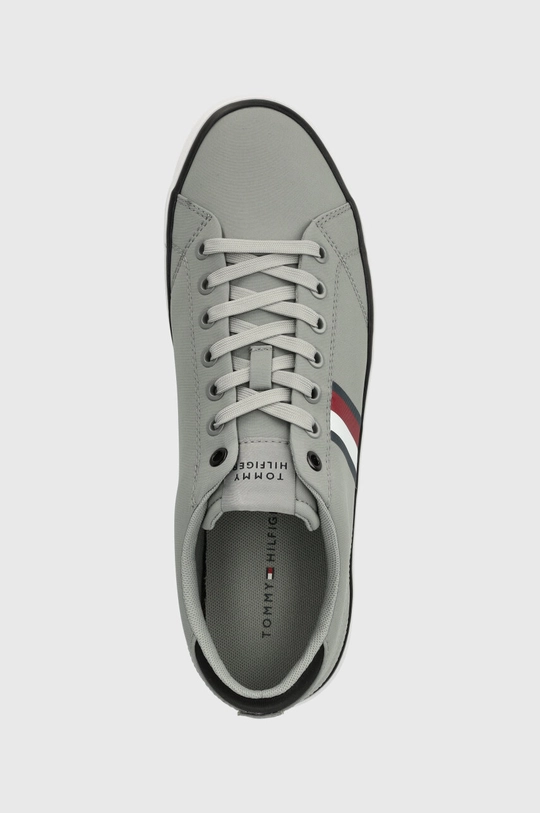 szary Tommy Hilfiger tenisówki TH HI VULC LOW STRIPES MESH