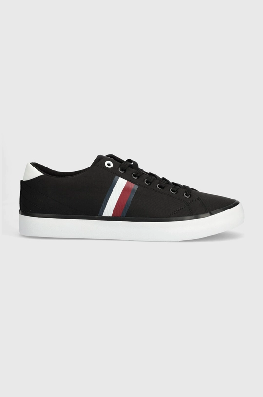 črna Teniske Tommy Hilfiger TH HI VULC LOW STRIPES MESH Moški