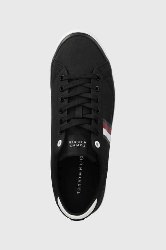 čierna Tenisky Tommy Hilfiger TH HI VULC LOW STRIPES MESH