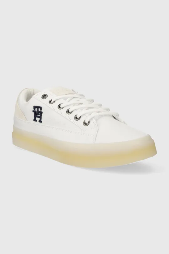 Πάνινα παπούτσια Tommy Hilfiger TH HI VULC STREET LOW MIX λευκό