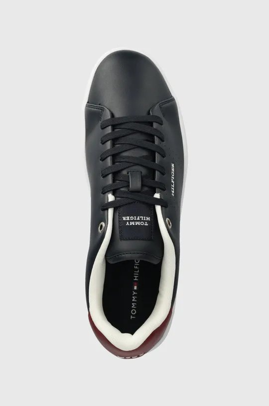 σκούρο μπλε Δερμάτινα αθλητικά παπούτσια Tommy Hilfiger COURT CUPSOLE RWB LTH