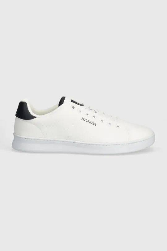 Tommy Hilfiger sneakersy COURT CUPSOLE PIQUE TEXTILE biały