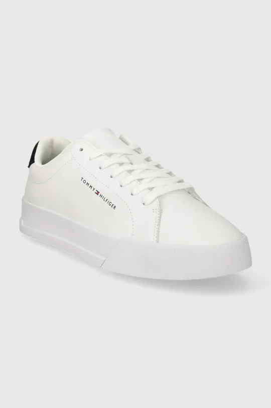 Tommy Hilfiger sneakers in pelle TH COURT LEATHER bianco