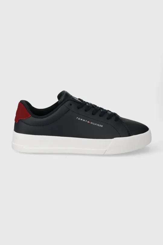 granatowy Tommy Hilfiger sneakersy skórzane TH COURT LEATHER Męski