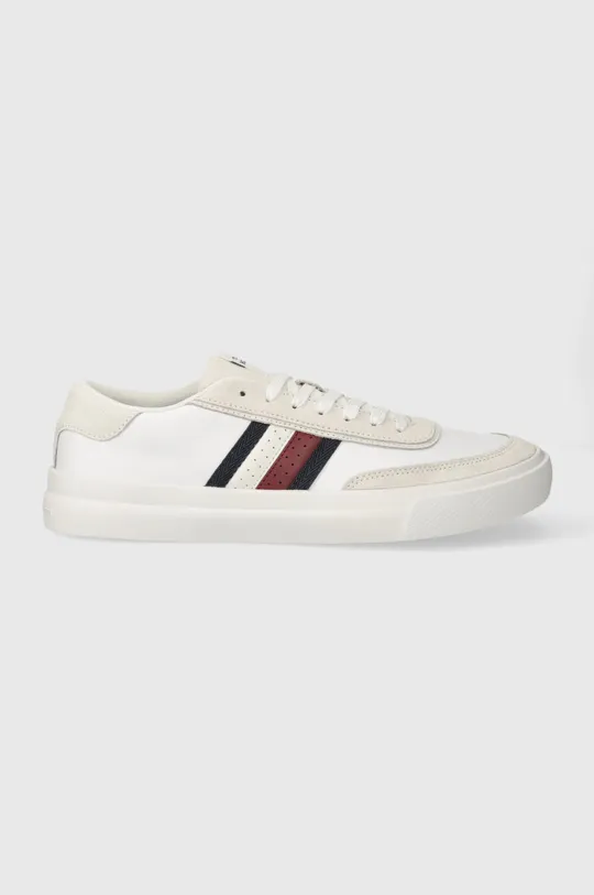 λευκό Δερμάτινα αθλητικά παπούτσια Tommy Hilfiger TH CUPSET RWB LTH Ανδρικά