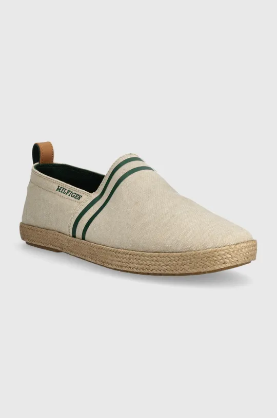 Tommy Hilfiger espadryle ESPADRILLE C CHAMBRAY beżowy