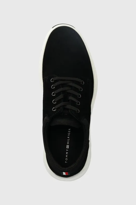 μαύρο Σουέτ αθλητικά παπούτσια Tommy Hilfiger CASUAL HYBRID SUEDE