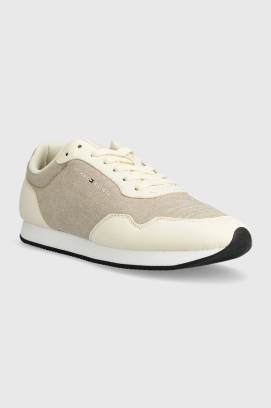 Αθλητικά Tommy Hilfiger LO RUNNER MIX CHAMBRAY μπεζ