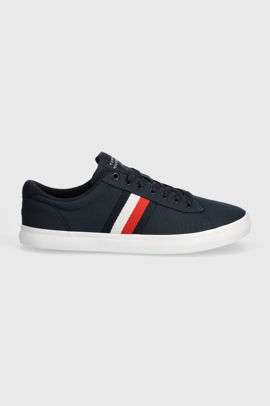 Tenisky Tommy Hilfiger ICONIC VULC STRIPES MESH tmavomodrá