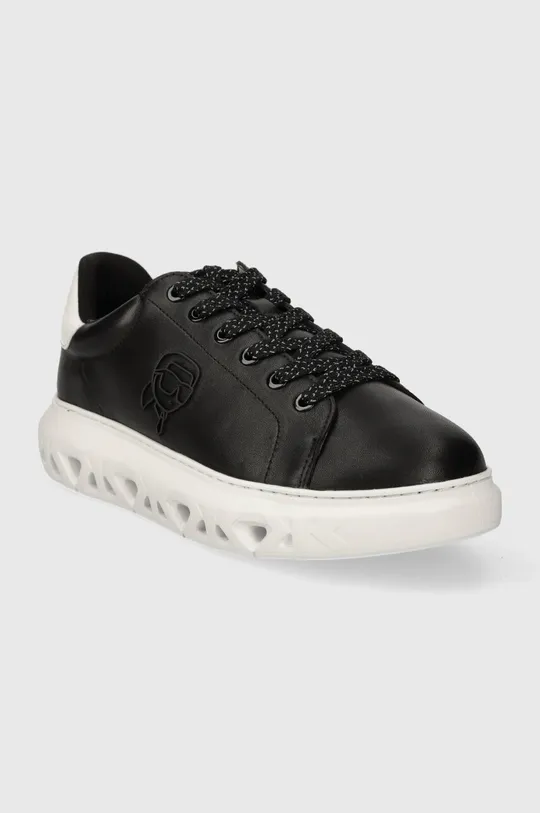Δερμάτινα αθλητικά παπούτσια Karl Lagerfeld KAPRI KITE μαύρο