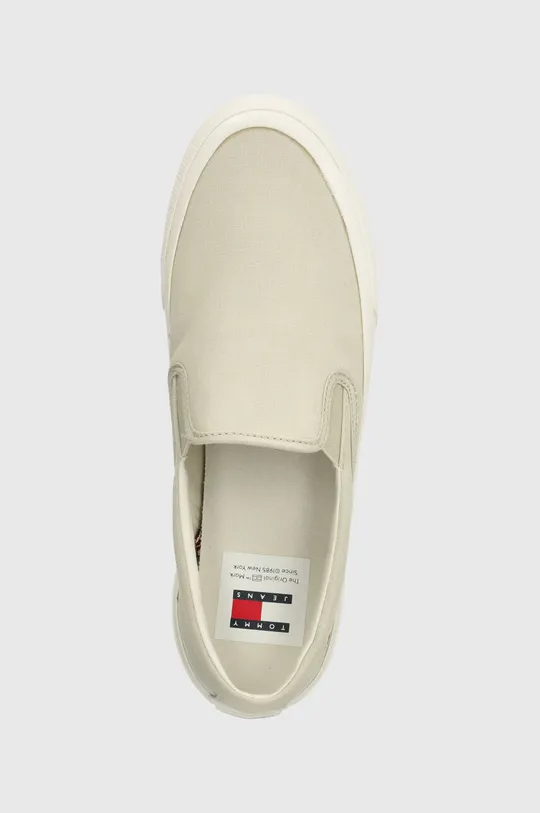 beżowy Tommy Jeans tenisówki TJM SLIP ON CANVAS COLOR