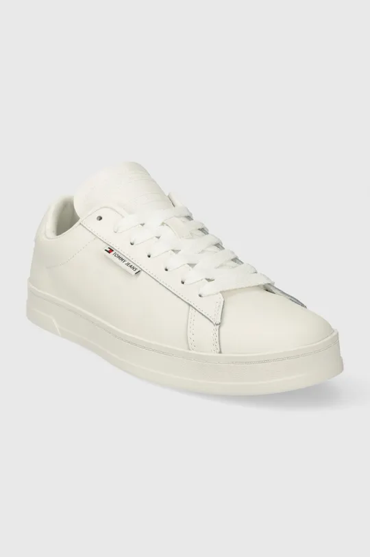 Δερμάτινα αθλητικά παπούτσια Tommy Jeans TJM LEATHER LOW CUPSOLE λευκό