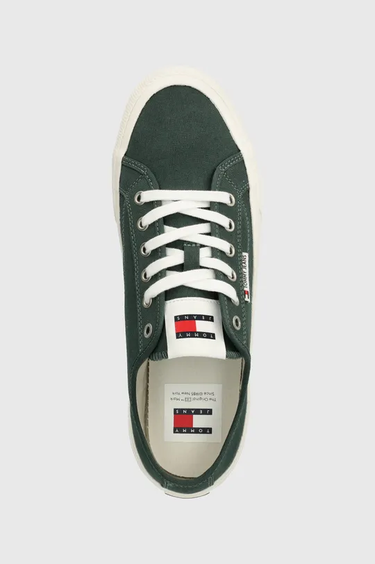zielony Tommy Jeans tenisówki TJM LACE UP CANVAS COLOR
