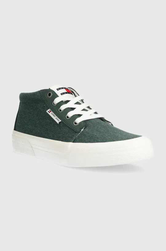 Αθλητικά Tommy Jeans TJM MID CUT CANVAS COLOR πράσινο