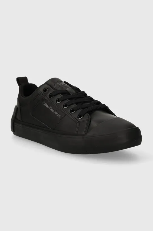 Πάνινα παπούτσια Calvin Klein Jeans VULCANIZED LOW LACEUP MIX IN UC μαύρο