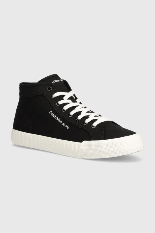 μαύρο Πάνινα παπούτσια Calvin Klein Jeans SKATER VULC MID LACEUP CS IN DC Ανδρικά