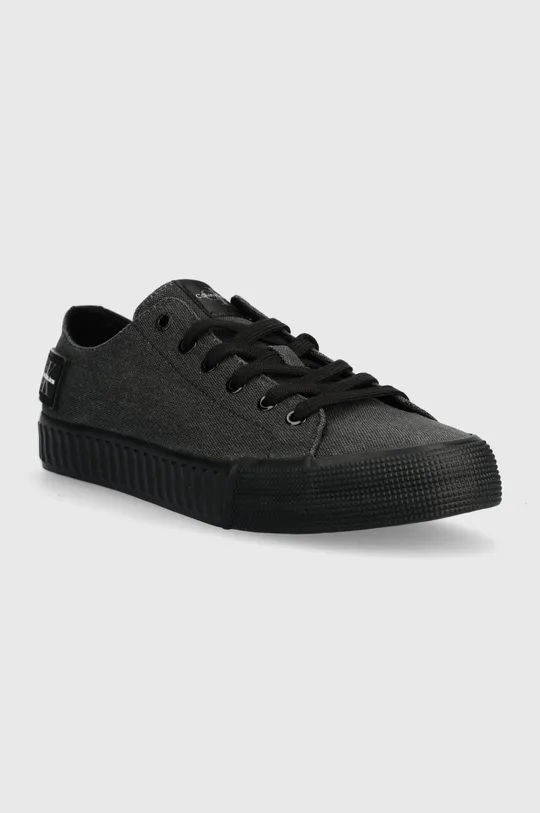 Πάνινα παπούτσια Calvin Klein Jeans SKATER VULC LOW LACEUP CS ML DIF μαύρο