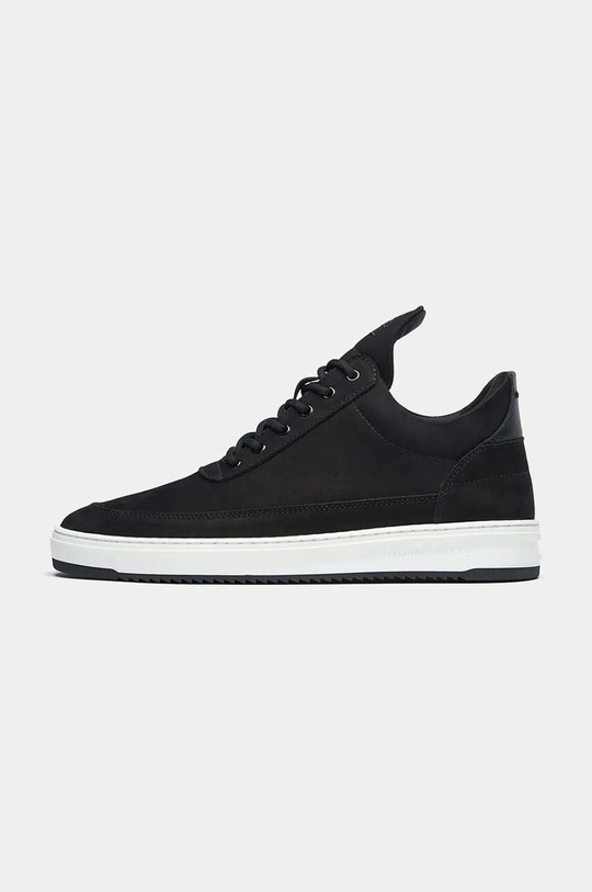 μαύρο Σουέτ αθλητικά παπούτσια Filling Pieces Low Top Base Ανδρικά