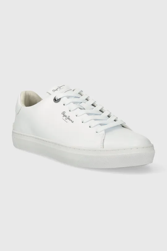 Δερμάτινα αθλητικά παπούτσια Pepe Jeans PMS00007 λευκό