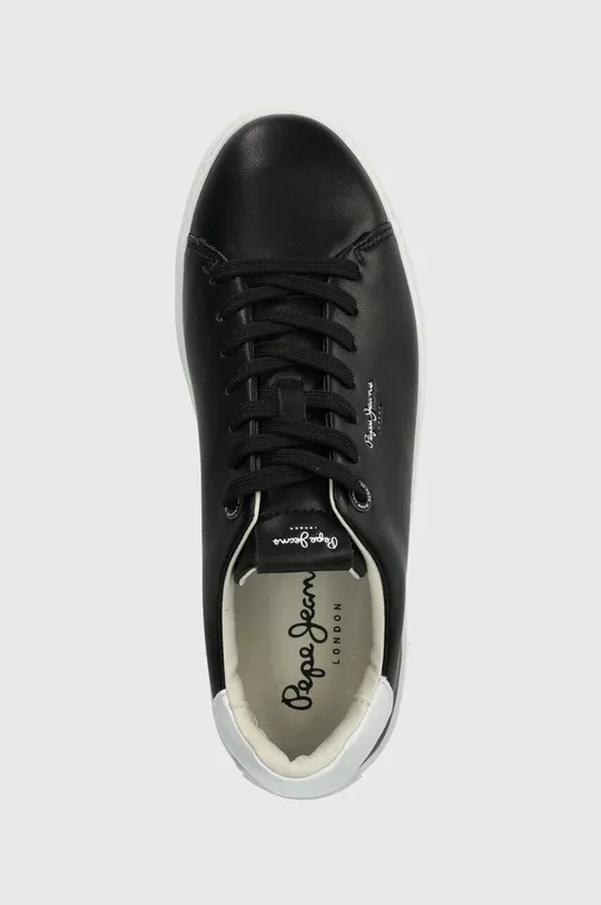 czarny Pepe Jeans sneakersy skórzane PMS00007